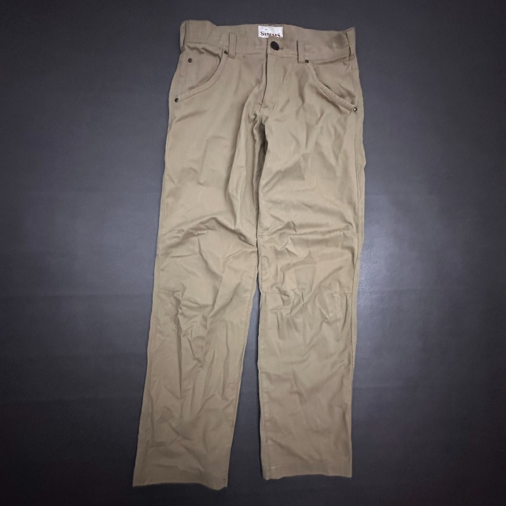 Simms Pants Mens 32x32 Tan Outdoors Hiking Trek Canvas Comfort Casual Goprcore